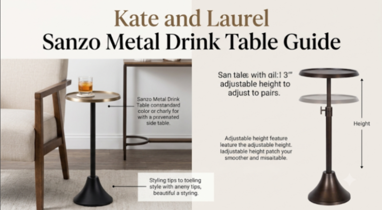 Kate and Laurel Sanzo Metal Drink Table Guide
